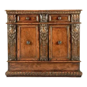 17th Century Italian Carved Walnut Credenza