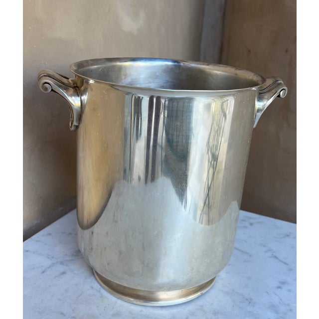 Christofle French Silverplated Champagne Bucket For Sale In San Francisco - Image 6 of 11