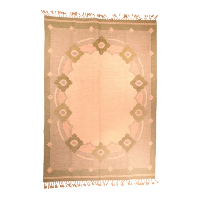 Vintage Swedish Kilim Rug For Sale