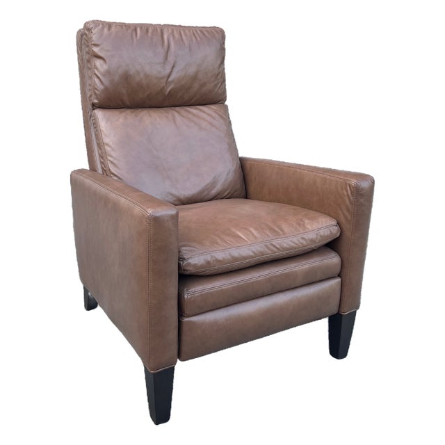 Lee Industries Transitional Leather Recliner Chair For Sale