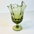 Mid-Century Boho Chic Compressed Viking Glass Handkerchief Rim Vase For Sale - Image 10 of 13