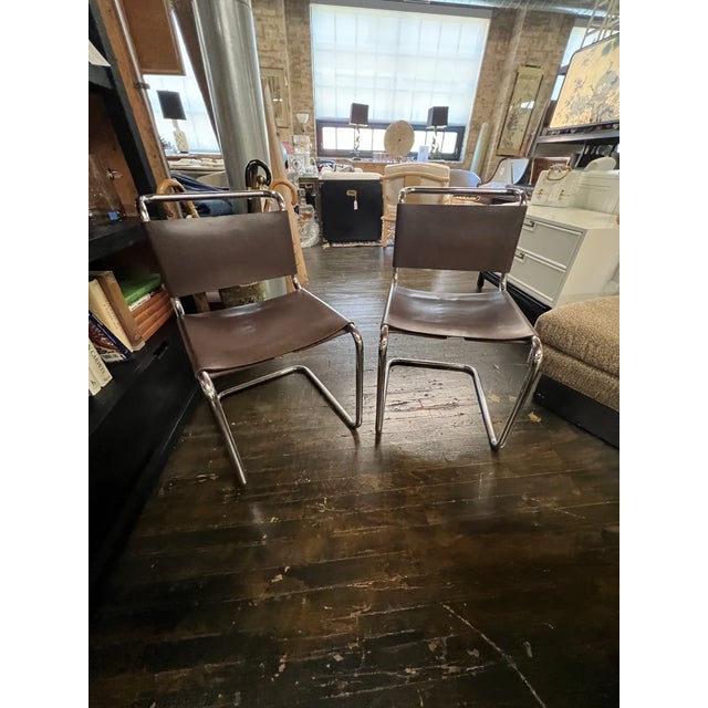 Two Spoleto Chairs and One Piece of Art (Painted Cranes With Gilding on a Wood Panel) For Sale - Image 16 of 18