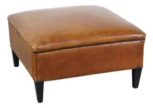 Large Square Sheepskin Ottoman
