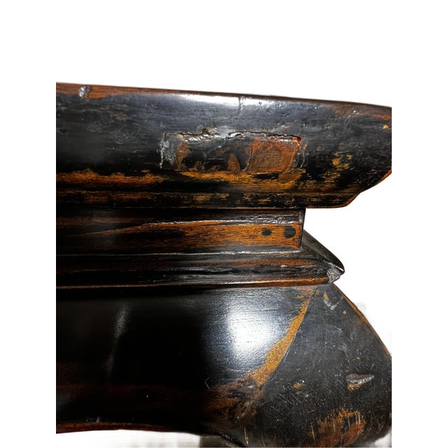 Antique Chinese Black Lacquer Low Table For Sale - Image 10 of 15