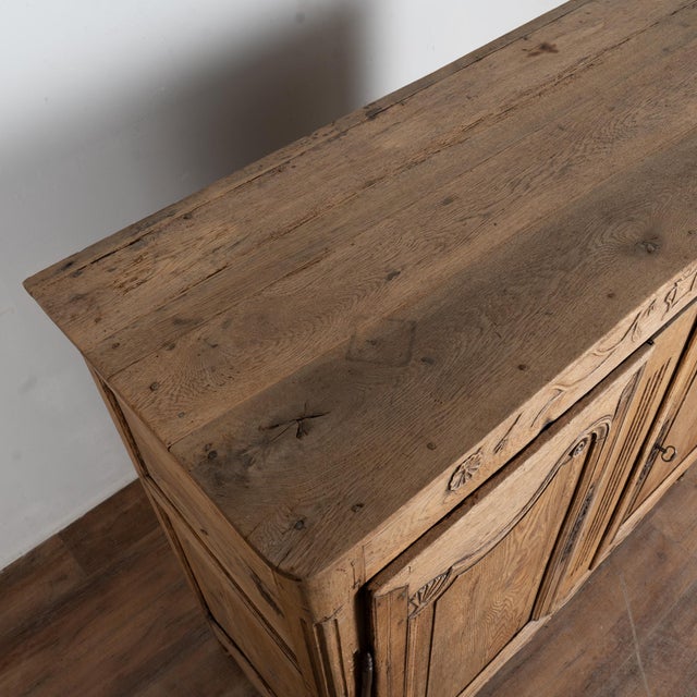Early 19th Century Early 19th Century Tall French Bleached Oak Sideboard Buffet For Sale - Image 5 of 16