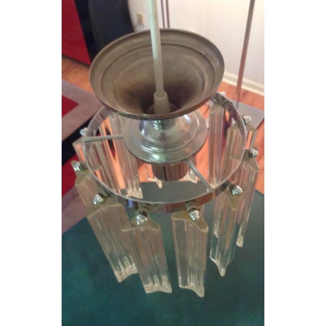 Vintage 1970s Sculpture 3-Light Murano Glass Cluster Cylinder Pendant, Italy For Sale - Image 11 of 13