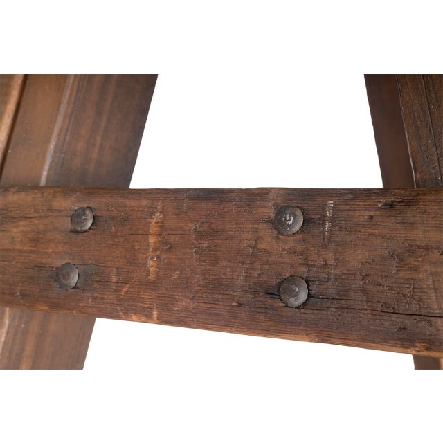 Coffee Mid 20th Century Artist's Oak Easel For Sale - Image 8 of 10