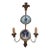 Pair of Italian Florentine Gilt-Metal Sconces, in the Manner of Li Puma Firenze, Circa 1960. For Sale