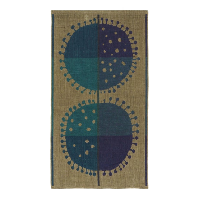 Vintage Finnish Golden Tapestry “Kaksonen” by Maija Kolsi-Mäkelä - Rug & Kilim For Sale