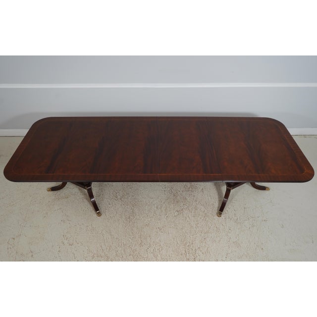 Henkel Harris Inlaid Flame Mahogany Dining Table For Sale - Image 13 of 18