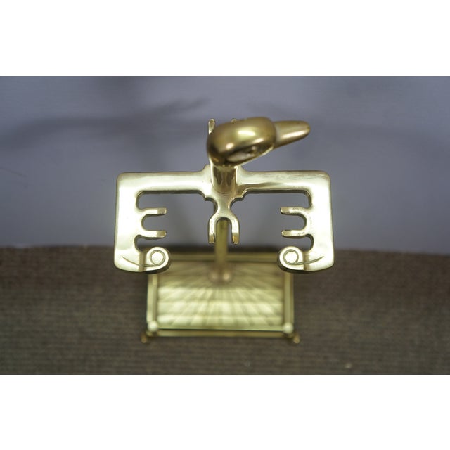 Vintage Brass Duck Goose Mallard Head Hearthware Fireplace Tool Set 32" For Sale - Image 4 of 14