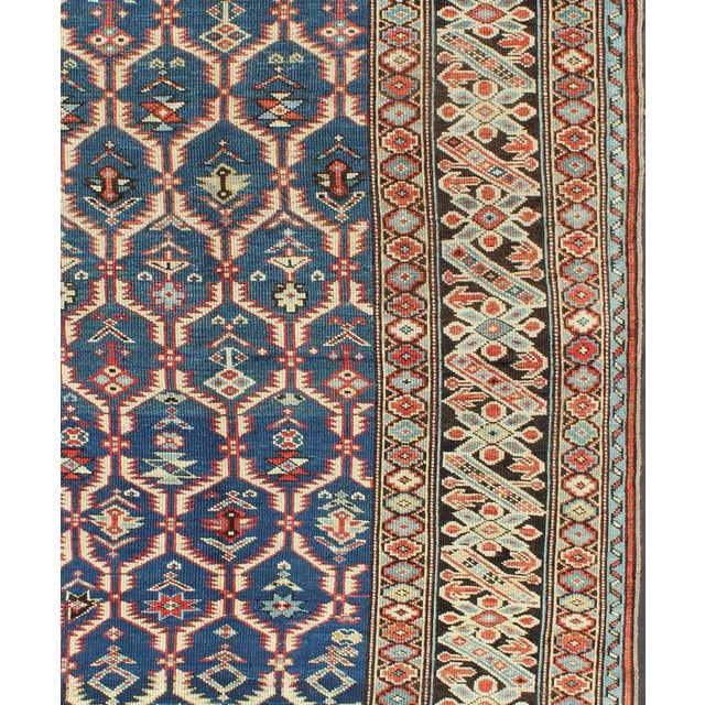 Measures: 3'6 x 4'10. This Gorgeous 19th Century Chi Chi rug displays an amazing color combination of medium blue, Green,...