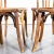 1950’s Classic Bistro Square Edge Bentwood Dining Chairs. The process of steam bending beech to create elegant chairs was...