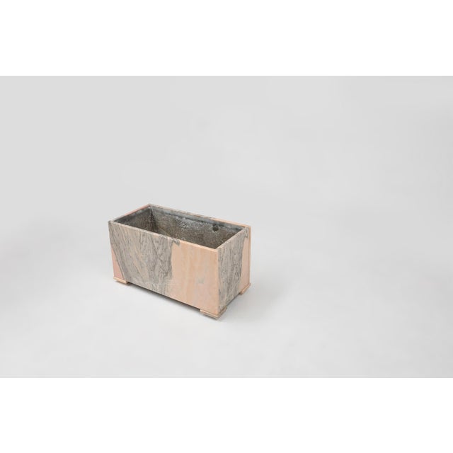 Large Planter in Pink Marble, Belgium, 1980s For Sale - Image 11 of 17