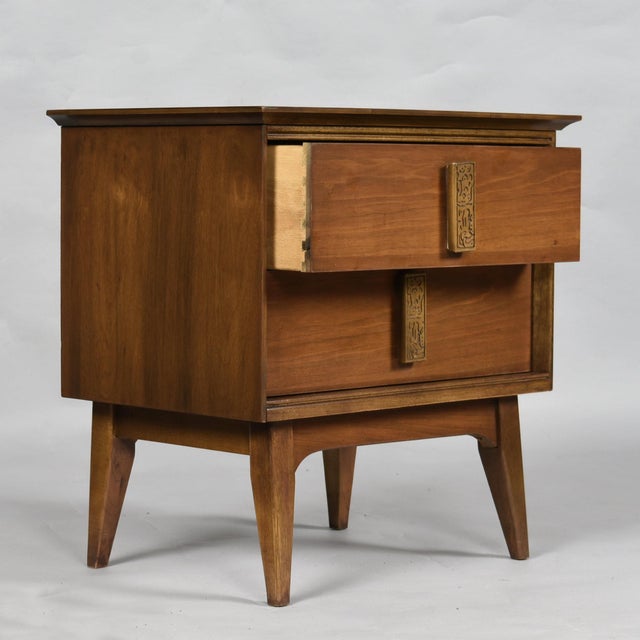 Bassett Bassett Aztec Nightstand in Mayan Walnut Finish For Sale - Image 4 of 14