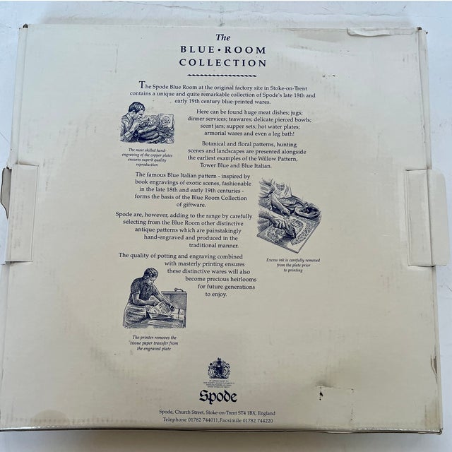 Vintage 1970s Spode Geranium Blue Room Collection Cake Plate For Sale - Image 10 of 11