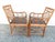 Chinoiserie Pair of Chinese Chinoiserie Style Burnt Bamboo Armchairs For Sale - Image 3 of 17