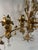 Mid 20th Century Large Mid 20th Century Italian Gilt Tole Candelabra Style Sconce With Crystals For Sale - Image 5 of 17