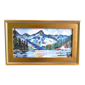 Impressionist Landscape Oil Painting Including the Antique Gold Frame