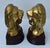 Vtg. Pair of Brass Lion Head Traditional Style Bookends W/Wood Base For Sale - Image 12 of 12