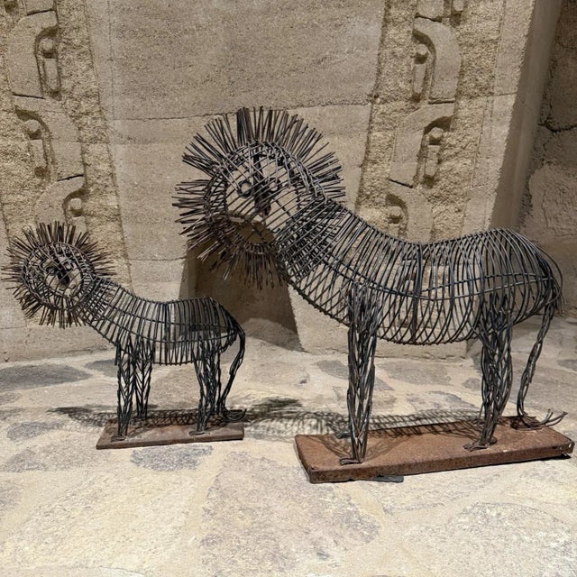 Mid-Century Patinated Iron Lion Sculptures by Curtis Jeré, Usa For Sale In San Diego - Image 6 of 10