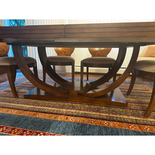2010s Century Brand Omni Dining Table - Cluster Maple For Sale - Image 5 of 18