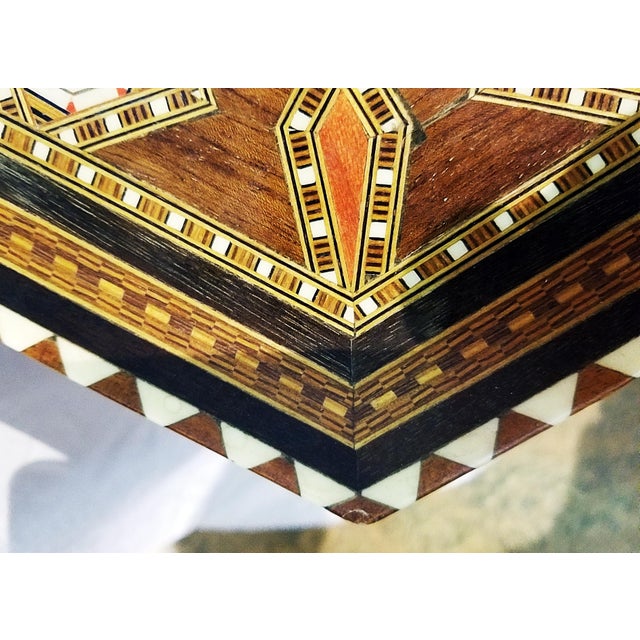 1960s Vintage Inlaid Moroccan Side Table For Sale - Image 9 of 10