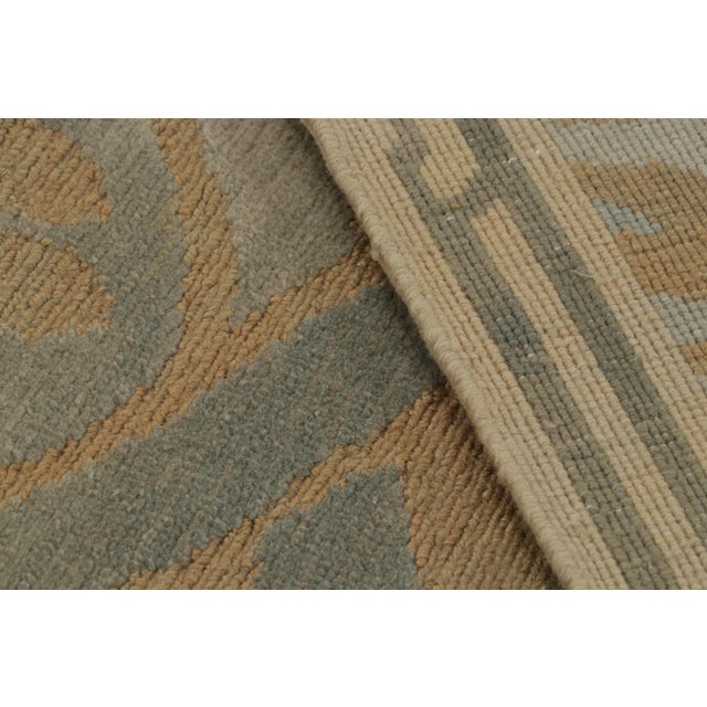 Beige Rug & Kilim’s Italian Style Floral Rug in Beige-Brown and Gray Floral Pattern For Sale - Image 8 of 8