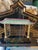 Monumental Vintage Chinoiserie Black Lacquer Soapstone Carved Pagoda Regency Rectangular Mirror For Sale - Image 10 of 14