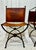 Mid 20th Century Pair of Savonarola-Style Leather & Forged Iron Armchairs For Sale - Image 4 of 6