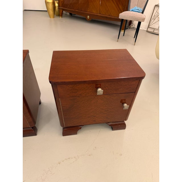 French Art Deco Nightstands Tables - a Pair For Sale - Image 9 of 10
