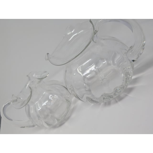 1990s Vintage 1990s Tiffany & Co Handblown Devon Pitchers - A Pair For Sale - Image 5 of 15