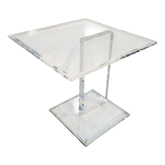 Acrylic Glass Side Table, 1980s For Sale
