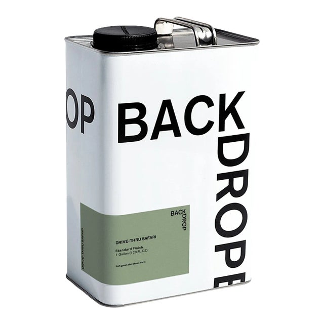 BACKDROP Standard Finish Interior Paint in Drive-Thru Safari (Soft Green That Skews Warm) - 1 Gallon For Sale