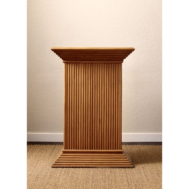 Bamboo and Rattan Column Pedestals by Cristina Celestino, 1960s, Set of 2 For Sale - Image 6 of 18