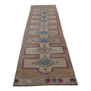 Vintage Turkish Rug Runner - 36"x138" For Sale