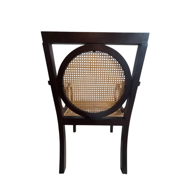 British Colonial Style Accent Armchair For Sale - Image 4 of 12