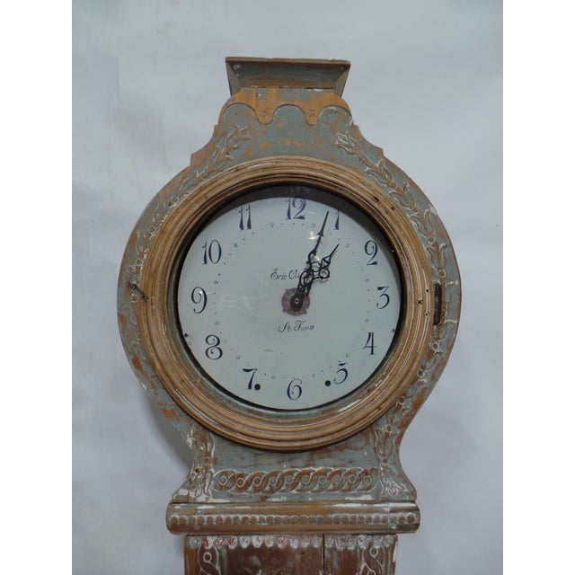 Early 19th Century Mora Clock 100% Original Paint Swedish Rare For Sale - Image 5 of 12