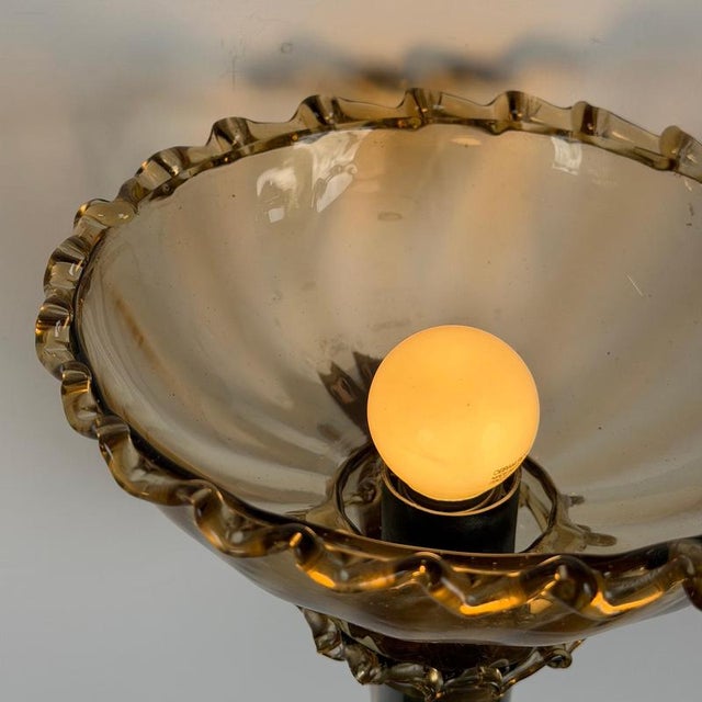Art Deco Amber Murano Glass Sconces by Aureliano Toso for Toso, 1940s, Set of 2 For Sale - Image 18 of 18