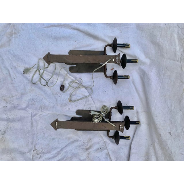 Late 19th Century English Iron Sconces - a Pair For Sale - Image 11 of 12