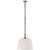 Sloane Single Shop Light in Antique Nickel with Linen Shade Designer: Chapman & Myers Min. Custom Height: 21" O/A Height:...