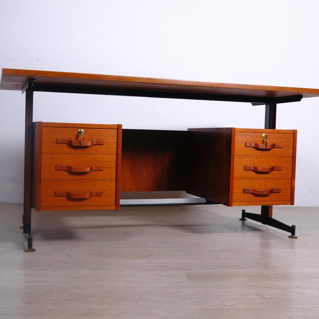 1950s Scandinavian Modern Desk, 1960s For Sale - Image 5 of 18