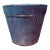 Vibrant Ceramic Flower Pot Featuring a Striking Drip-Glaze Finish Mid-Century For Sale