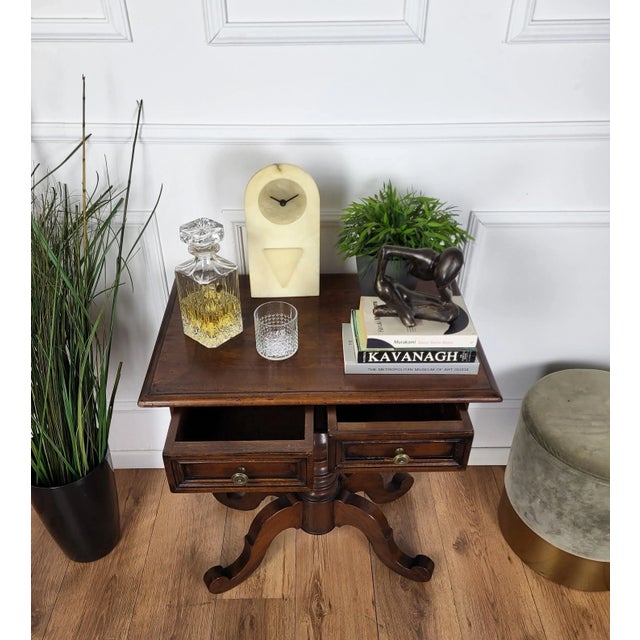 Italian Walnut Side Table, 1890s For Sale - Image 4 of 9