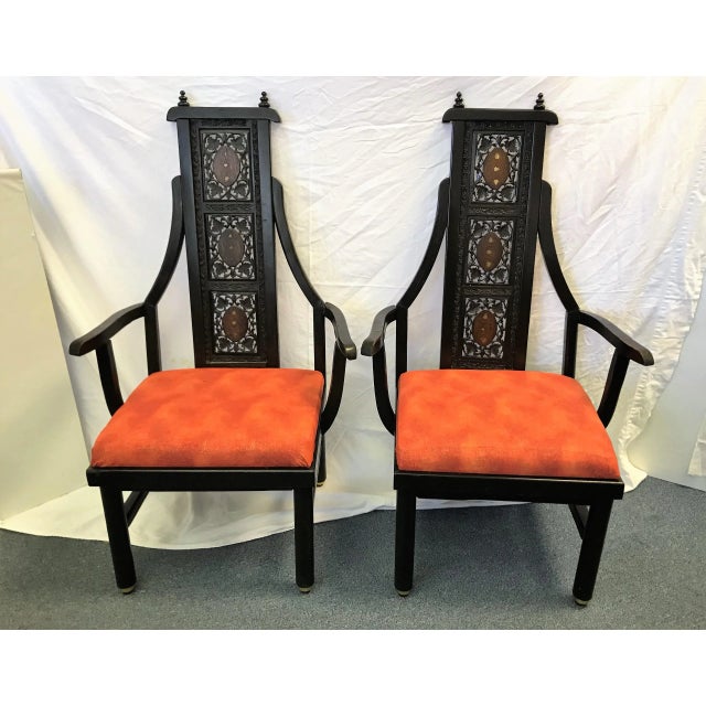 So unique! This set of four chairs include two armchairs and two armless chairs. The detail on them is incredible. The...