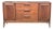Mid-Century Modern Walnut Buffet With Sculpted Drawer Pulls- Restored For Sale