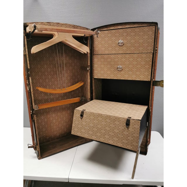 Antique Officer Travelling Trunk For Sale - Image 3 of 15