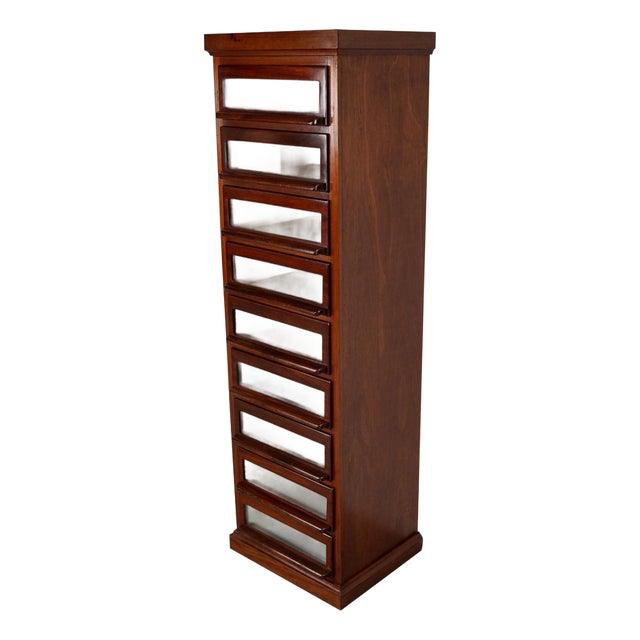 Vintage Dutch Hardwood Haberdashery Shop Cabinet, 1930s For Sale