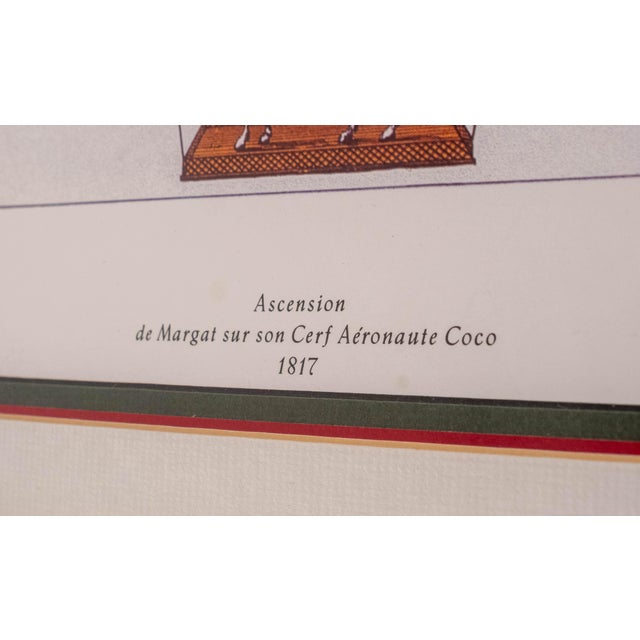 1980s Set of 4 Framed & Matted Hot Air Balloon Prints For Sale - Image 10 of 14