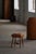 Vintage Danish Turned Wood Stool with Leather Seat, 1930s For Sale - Image 3 of 13